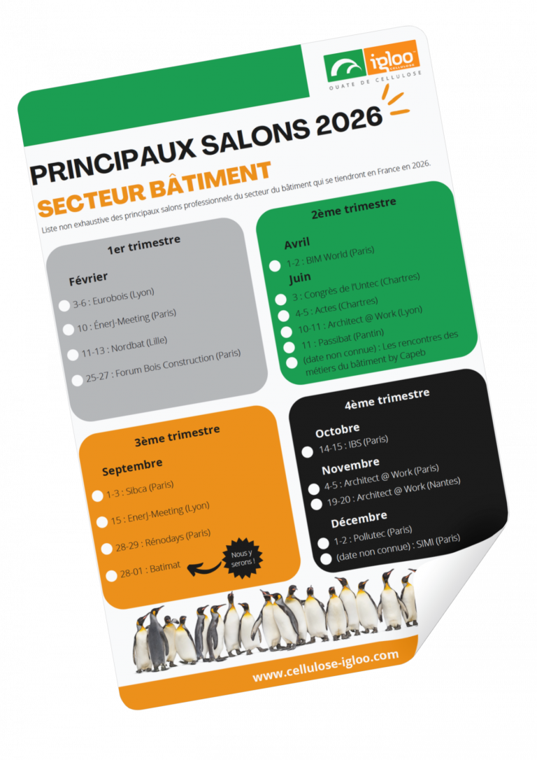 CALENDRIER IGLOO 2026 DES SALONS BTOB DU BATIMENT EN FRANCE